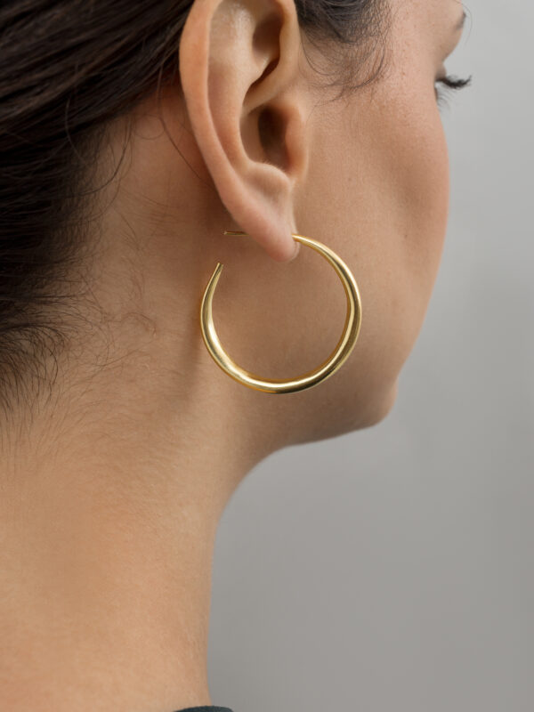 Medium Silver Hoop Earrings