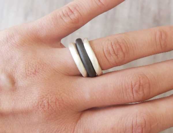Fine Silver Chenier Ring