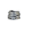 Wired Silver Chunky Ring