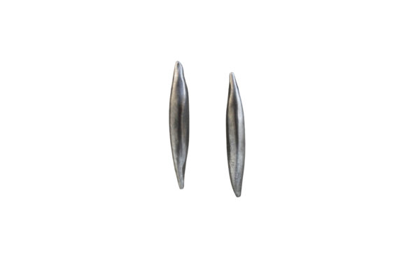 Feather silver earrings