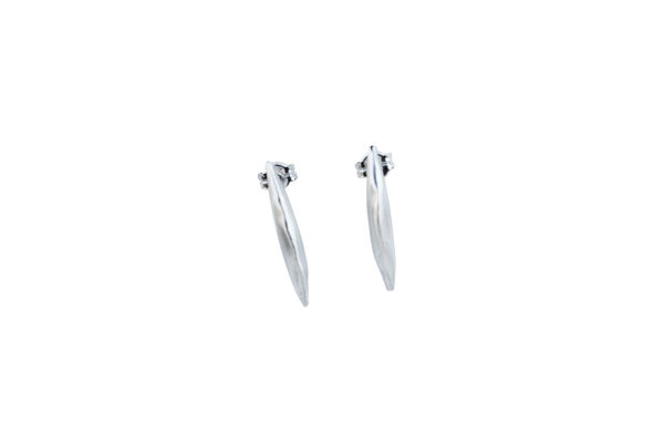 Feather silver earrings