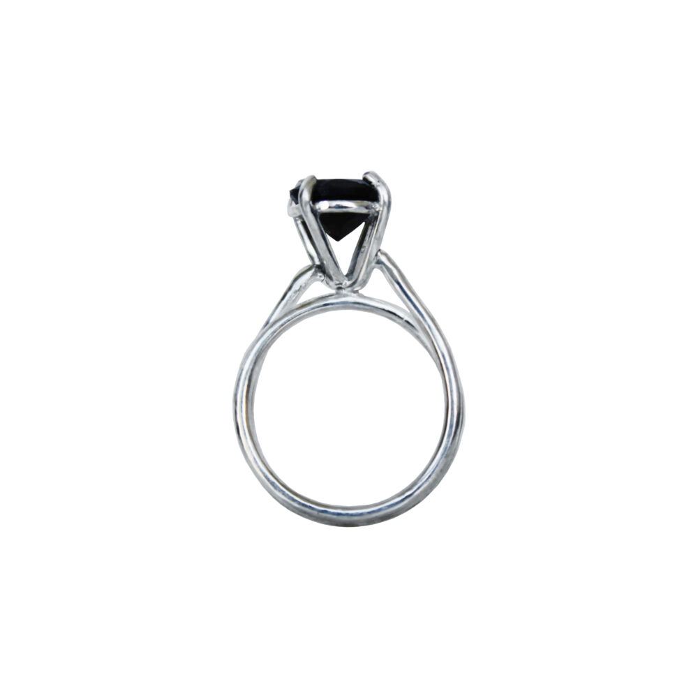 eco silver engagement ring