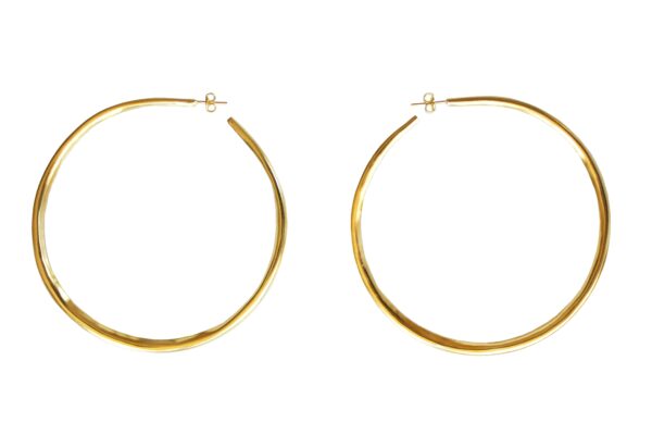 XL Silver Chenier Hoop Earrings