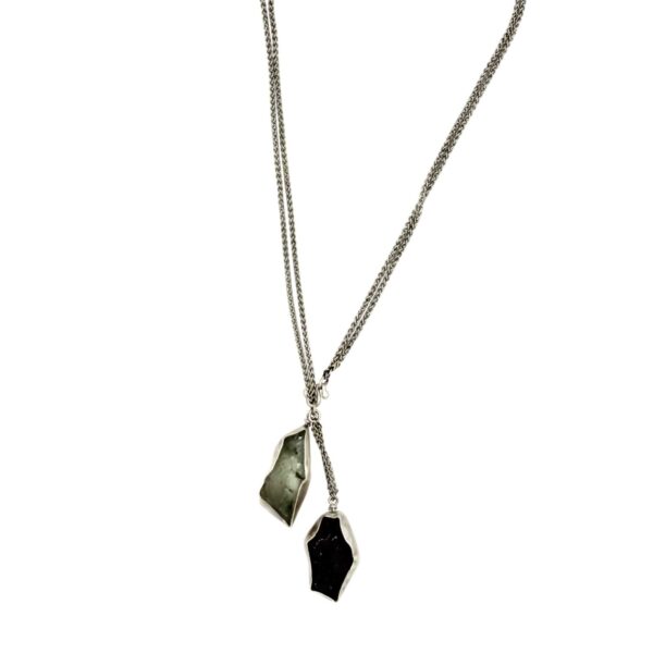 White amethyst and whisky quartz necklace NT1