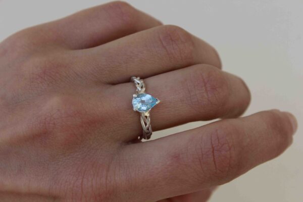 Blue Topaz Silver Ring