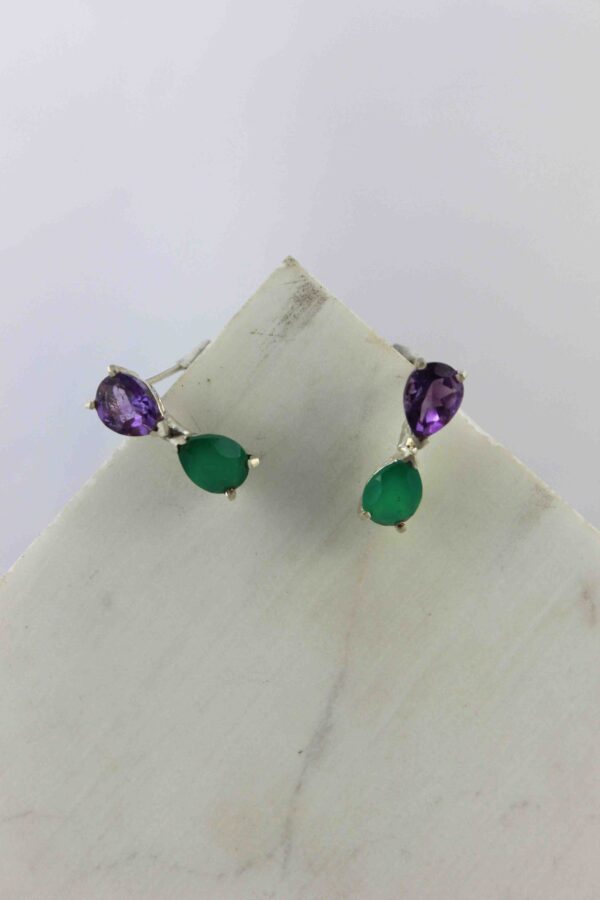Double Stone Earrings